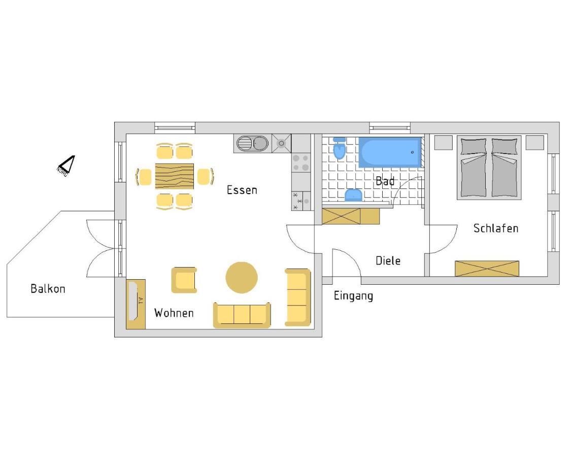 Haus Aquamarina - FeWo mit Balkon Heringsdorf  Ruang foto